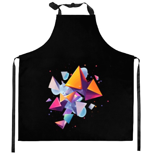 Creative colorful shapes Kitchen Aprons