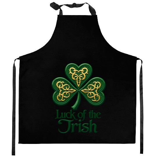 Celtic Shamrock Kitchen Aprons – Luck of the Irish Design