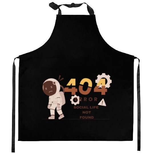 Error 404: Social Life Not Found Software Engineer Kitchen Aprons