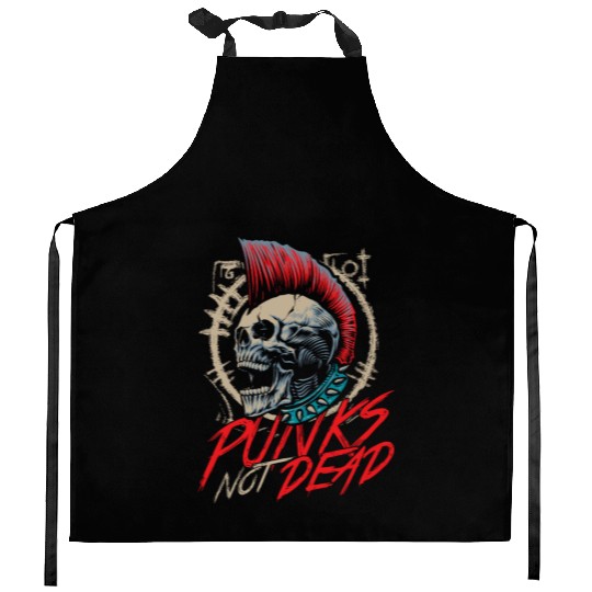 Punks Not Dead Rocker Punker Punk Rock Music Kitchen Aprons