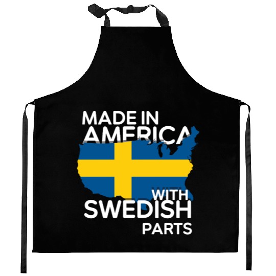 Made In America With Swedish Parts USA US Kitchen Aprons