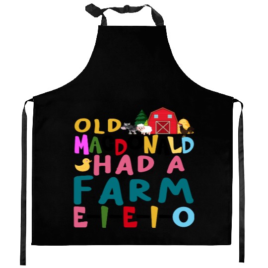 Old MacDonald Had a Farm – Whimsical Nursery Rhyme Kitchen Aprons