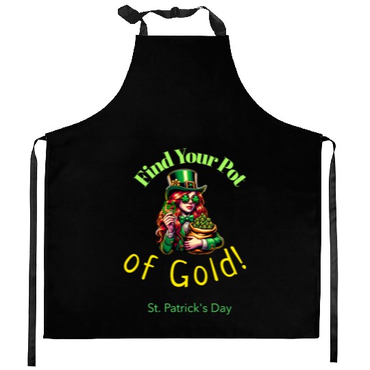 Find Your Pot of Gold Kitchen Aprons