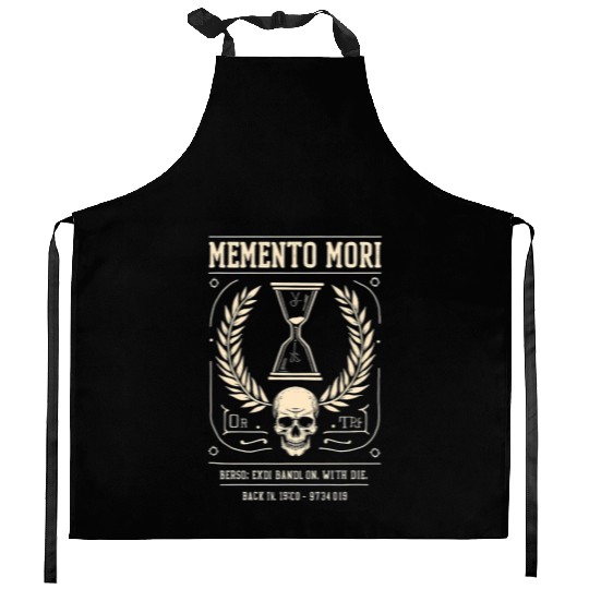 Memento Mori Remember the death Kitchen Aprons