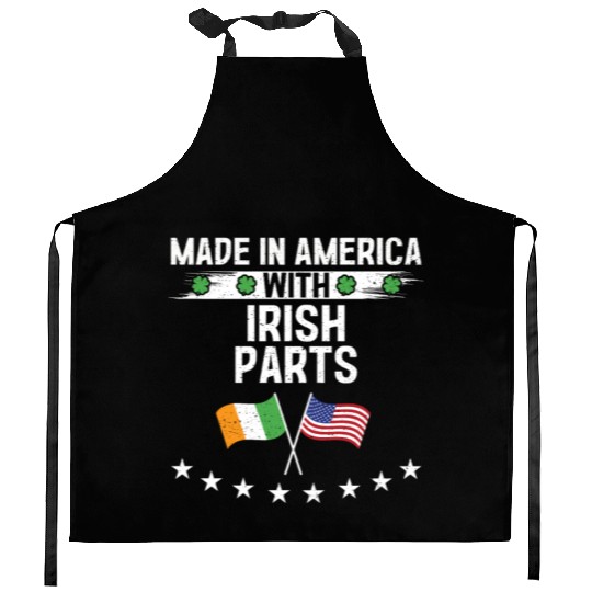 Made In America With Irish Parts Kitchen Aprons