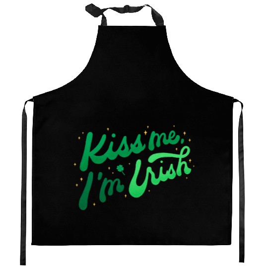 Kiss Me I'm Irish on Kitchen Aprons