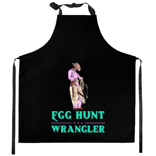 Egg Hunt Wrangler Easter Kitchen Aprons