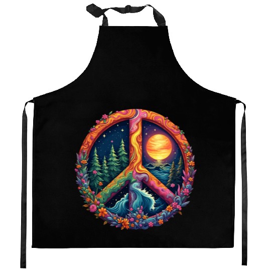 Peace on Earth Kitchen Aprons