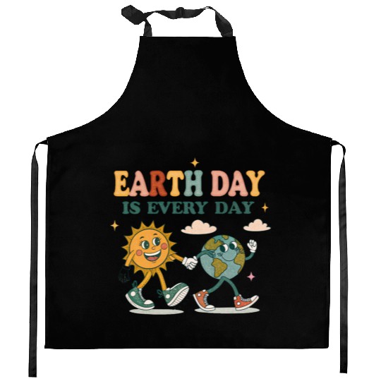 Earth Day is every day Kitchen Aprons