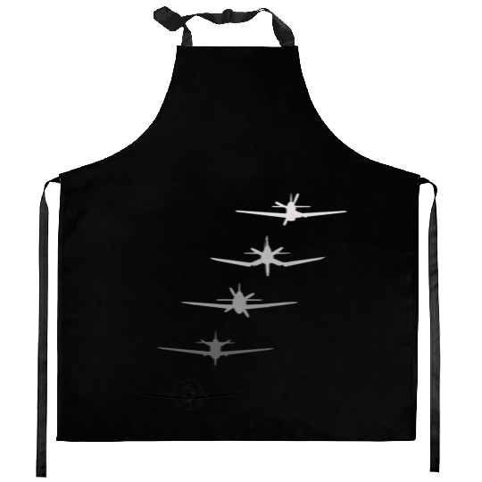 Best Warbirds Ever P-51 F4U P-47 P-40 and A6M Kitchen Aprons
