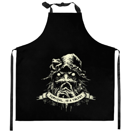 Thinker Frog Kitchen Aprons