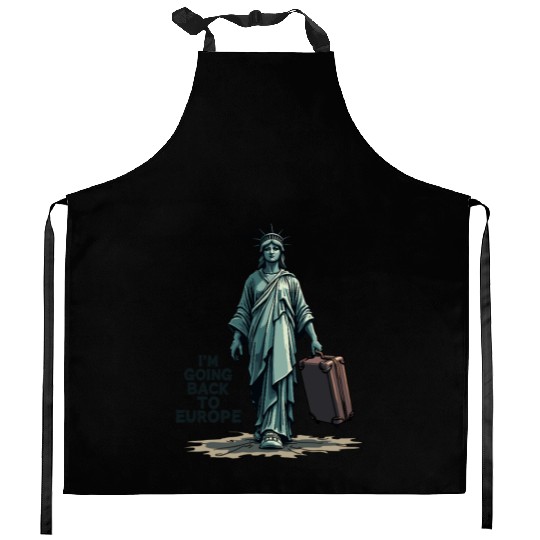 Funny Statue of Liberty USA America Sarcasm Kitchen Aprons