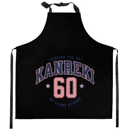 Kanreki 60th Birthday Japanese Name and Number Kitchen Aprons