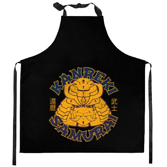 Kanreki 60th Birthday Japanese Samurai Kitchen Aprons