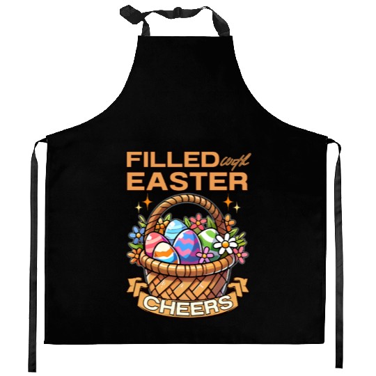 Filled with easter cheers Kitchen Aprons