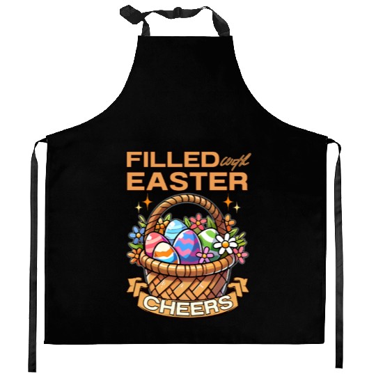 Filled with easter cheers Kitchen Aprons