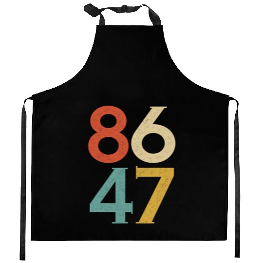 8647 Anti Trump Retro Vintage, 86 47 Kitchen Aprons