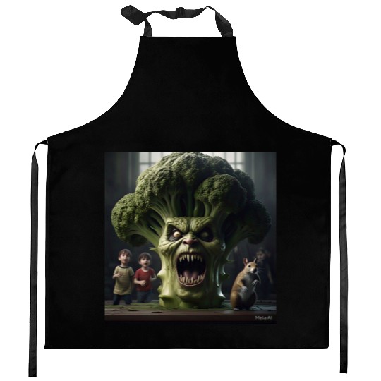 a hyper realistic cinematicmean broccoli. Kitchen Aprons