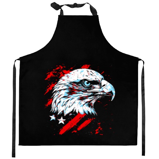 Symbol of America - American Bald Eagle Kitchen Aprons