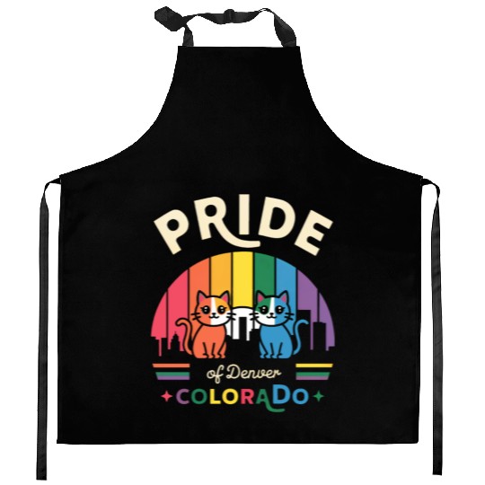Pride of Dallas City Texas USA Rainbow Flag Kitchen Aprons