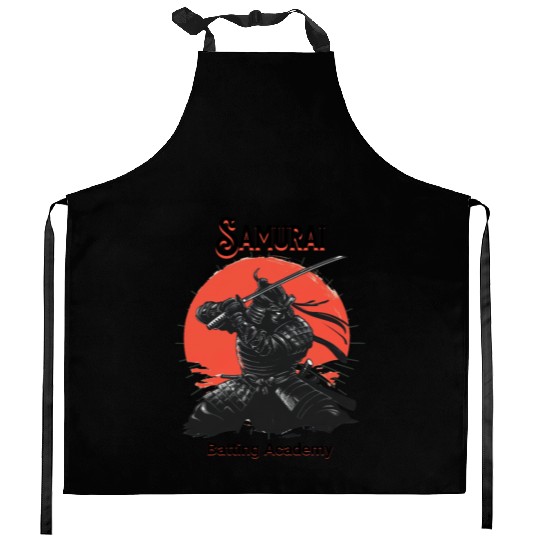 Samurai batting academy Kitchen Aprons