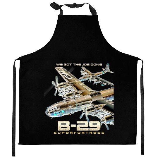 B29 Superfortress War II-era Bomber Aircraft Kitchen Aprons