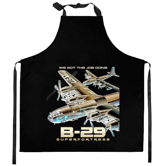 B29 Superfortress War II-era Bomber Aircraft Kitchen Aprons