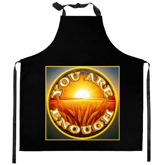 You Are Enough 4 - Let Friends Know They're Enough Kitchen Aprons