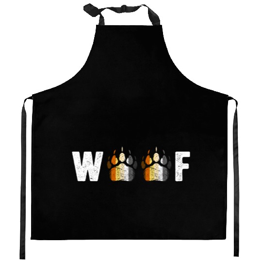 Woof Bear Pride Paw Prints Gay Men LGBT Bear Flag Kitchen Aprons