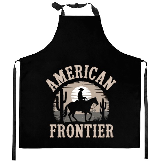 American Frontier Western Cowboy Kitchen Aprons
