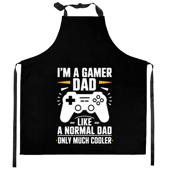 Gamer Dad Kitchen Aprons – Funny Father's Day Gift