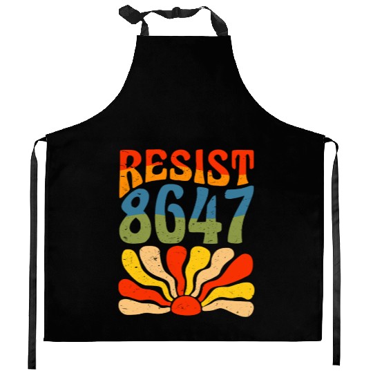 Retro Resistance Sunrise Kitchen Aprons