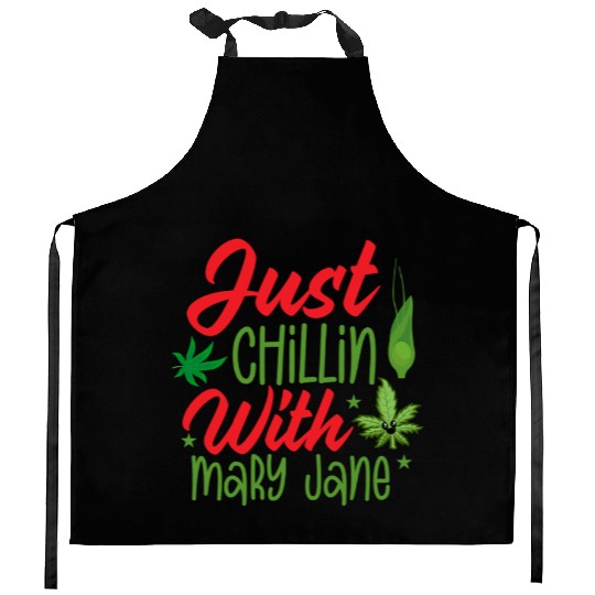 JUST CHILLIN WITH MARY JANE Kitchen Aprons