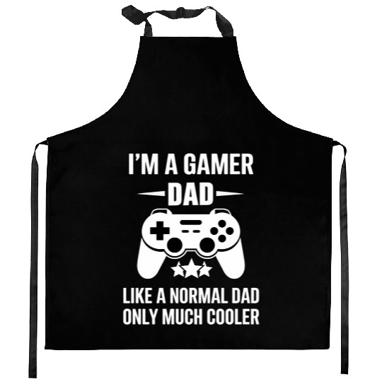 Gamer Dad Kitchen Aprons – Funny Father's Day Gift