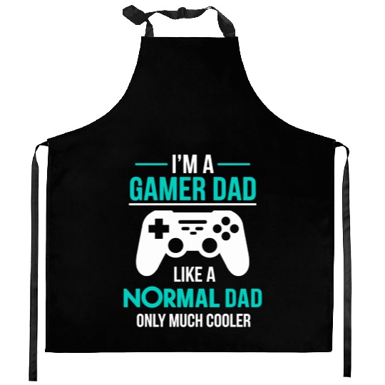 Gamer Dad Kitchen Aprons – Funny Father's Day Gift