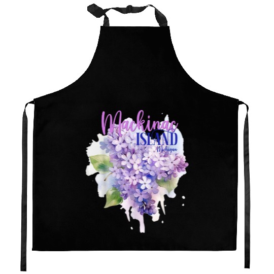 Mackinac Island Michigan Lilacs Lilac Festival Sta Kitchen Aprons
