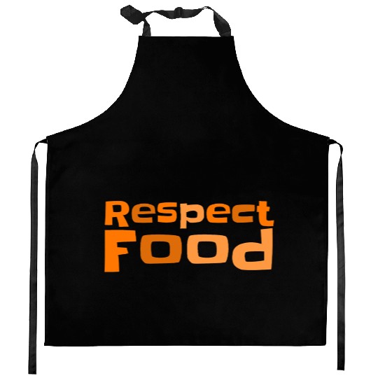 Respect food Typography Kitchen Aprons
