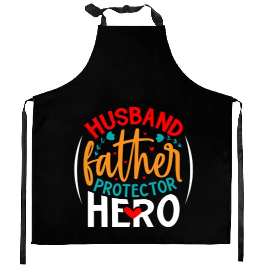 Fathers Day Daddy Protector Hero Kitchen Aprons