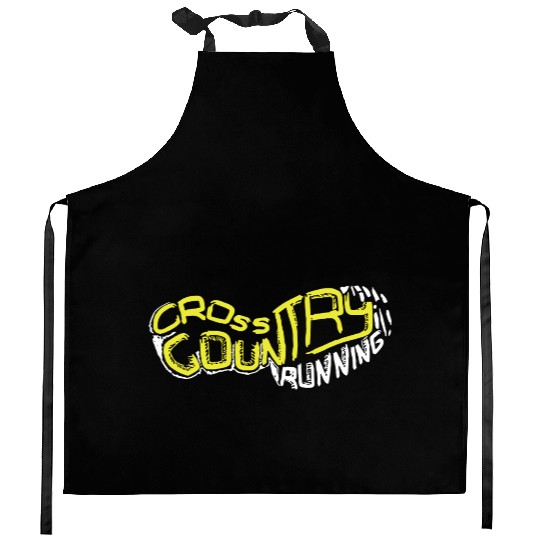 Cross Country Running Kitchen Aprons