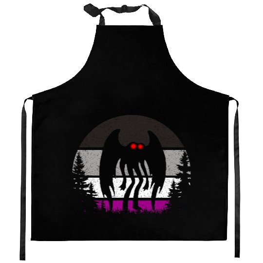 Retro ACE Mothman Asexual Pride Point pleasant Cry Kitchen Aprons