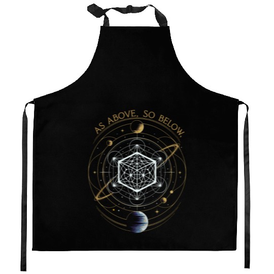 As Above, So Below - Sacred Geometry Kitchen Aprons