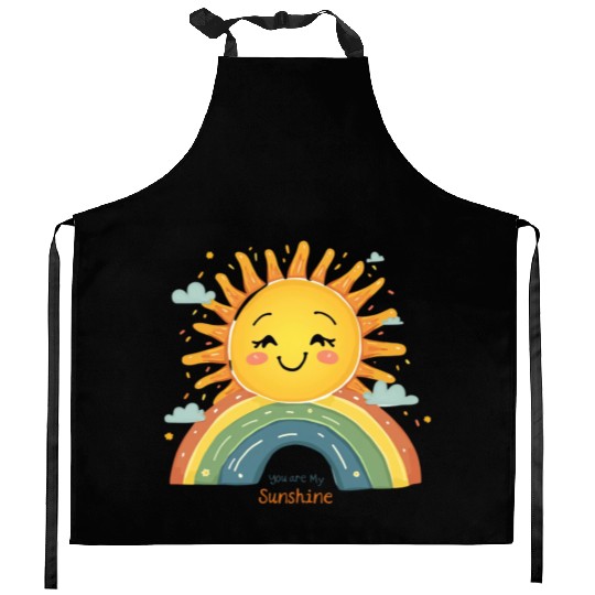 You Are My Sunshine – Happy Sun & Rainbow Design Kitchen Aprons