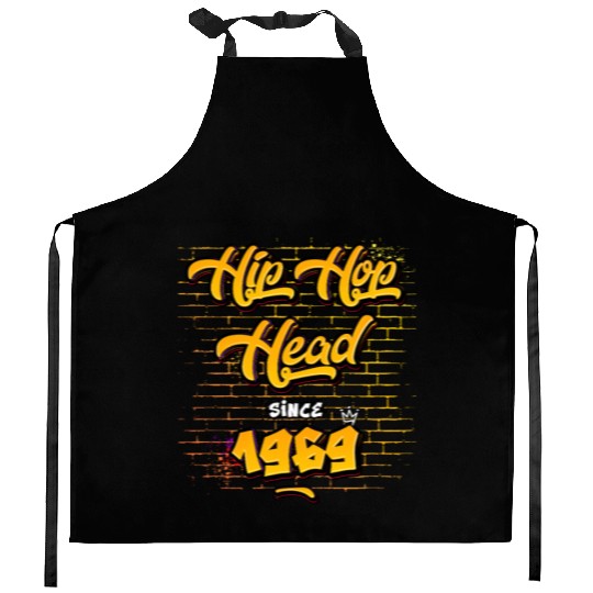 Hip-Hop Head Since 1969 - 56 Years of Fresh Beats Kitchen Aprons