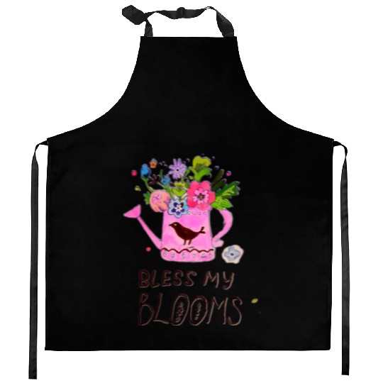 Spring flowers illustration Kitchen Aprons