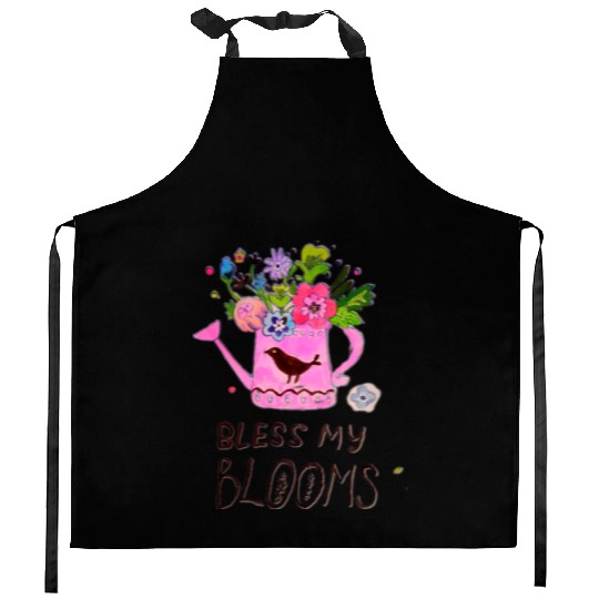 Spring flowers illustration Kitchen Aprons