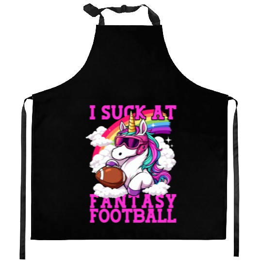 Fantasy Football Loser Unicorn I Suck At Fantasy Kitchen Aprons