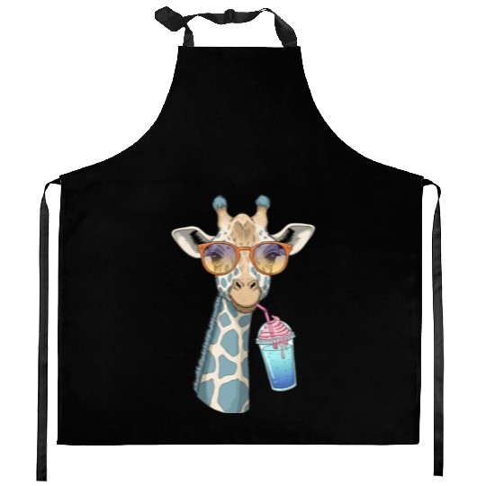 Funny Silly Animals Cute Cartoon Comedy Design Kitchen Aprons