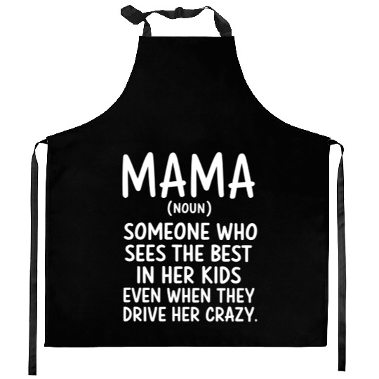 Mama Definition Funny Quote Design Kitchen Aprons
