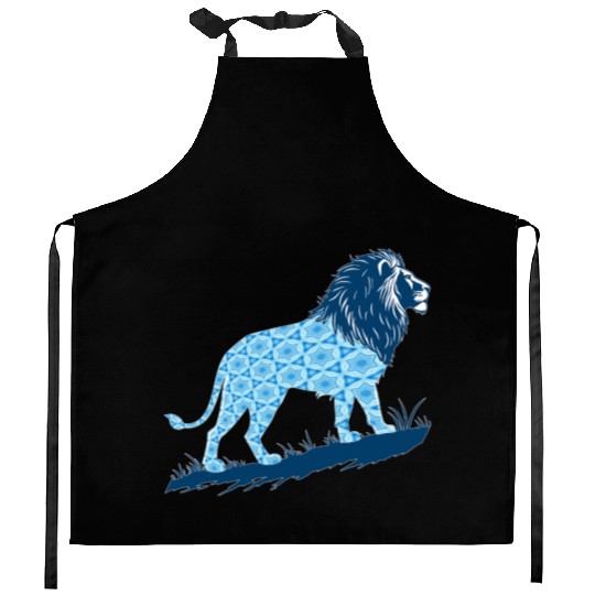 Star of David Pattern 2 Lion of Judah Kitchen Aprons