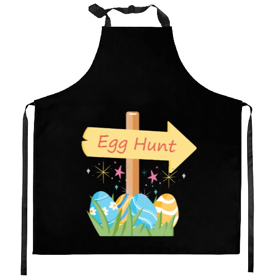 Egg Hunt Adventure – Fun & Festive Easter Apparel Kitchen Aprons
